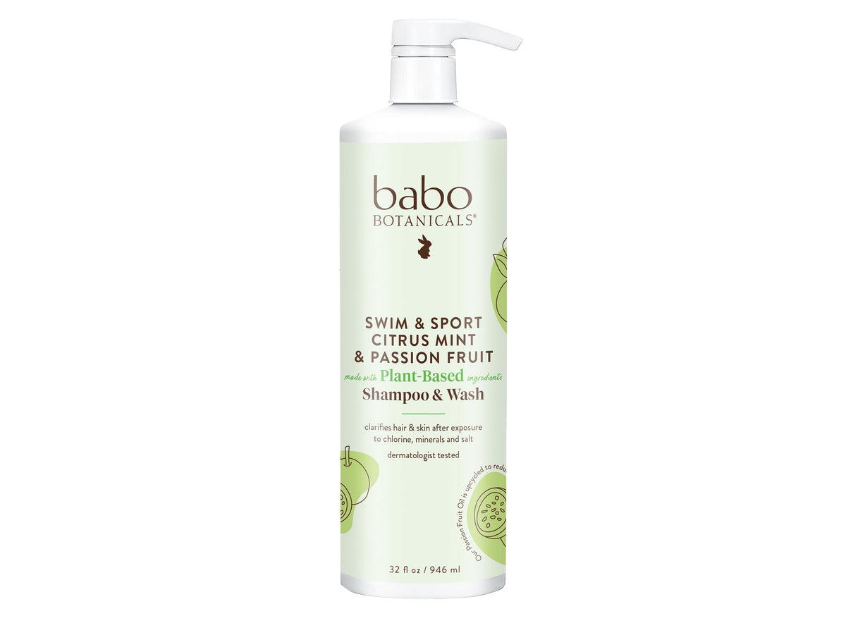 Babo Botanicals bottle front showing label and 32 oz size for clear identification and benefit