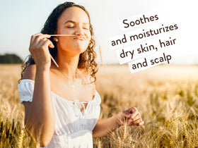 Babo Botanicals close-up of creamy oat texture for soothing moisture