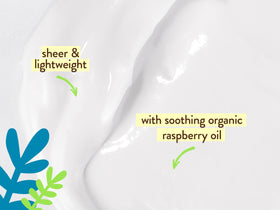 Babo Botanicals label close-up highlighting zinc oxide and titanium dioxide protection