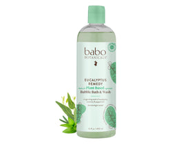 Babo Botanicals front packaging showing 15 fl oz bottle and label benefits