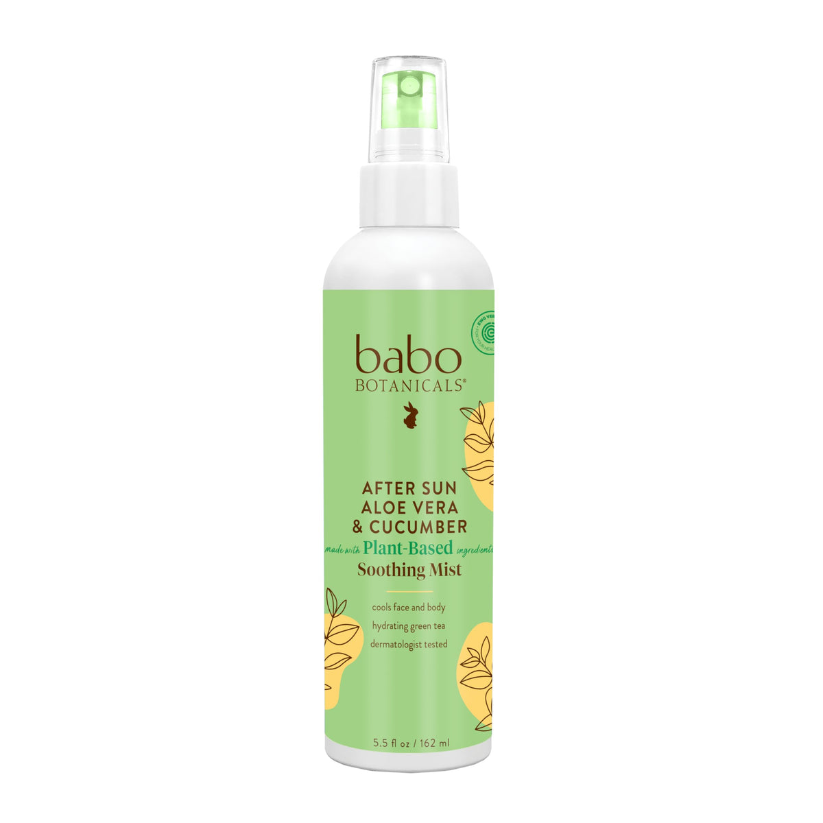 Babo Botanicals front packaging showing bottle and calming benefit