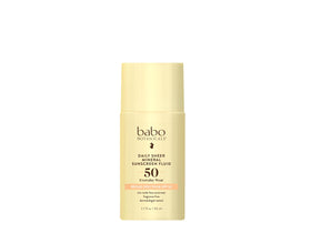 Babo Botanicals front packaging showing SPF 50 benefits and vegan badge