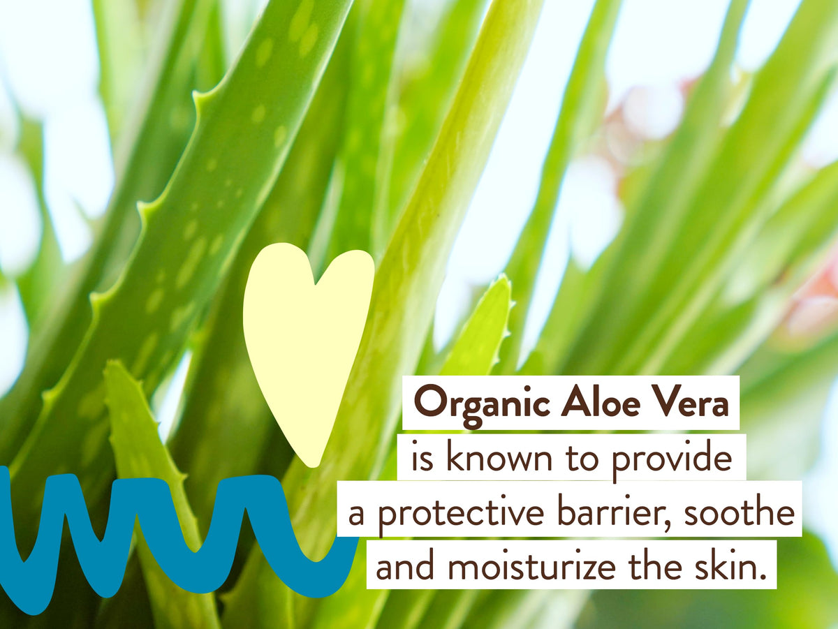 Babo Botanicals organic oils display emphasizing soothing and moisturizing benefit
