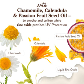 Babo Botanicals label detail focusing on plant-based ingredients and safety
