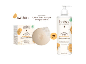 Babo Botanicals lather on hands demonstrating gentle foam and effective cleansing for babies