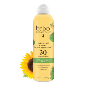 Babo Botanicals front packaging showing SPF30 and scent-free benefit