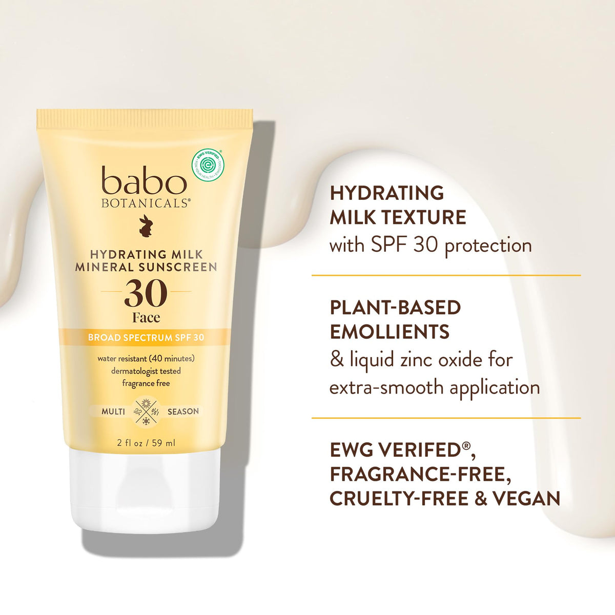 Babo Botanicals close-up texture demonstrating smooth blendability and hydration