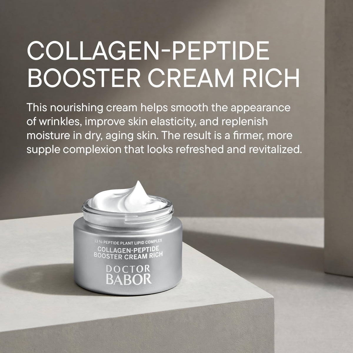 BABOR cream texture close-up illustrating rich, hydrating consistency benefit