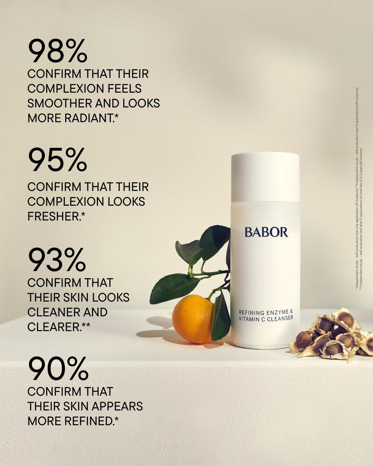 BABOR powder foaming in palm after water activation for gentle cleanse