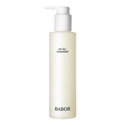 BABOR front packaging showing bottle and easy-pump for gentle cleansing