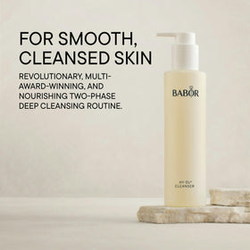 BABOR two-phase texture with separated oil layer illustrating effective makeup removal