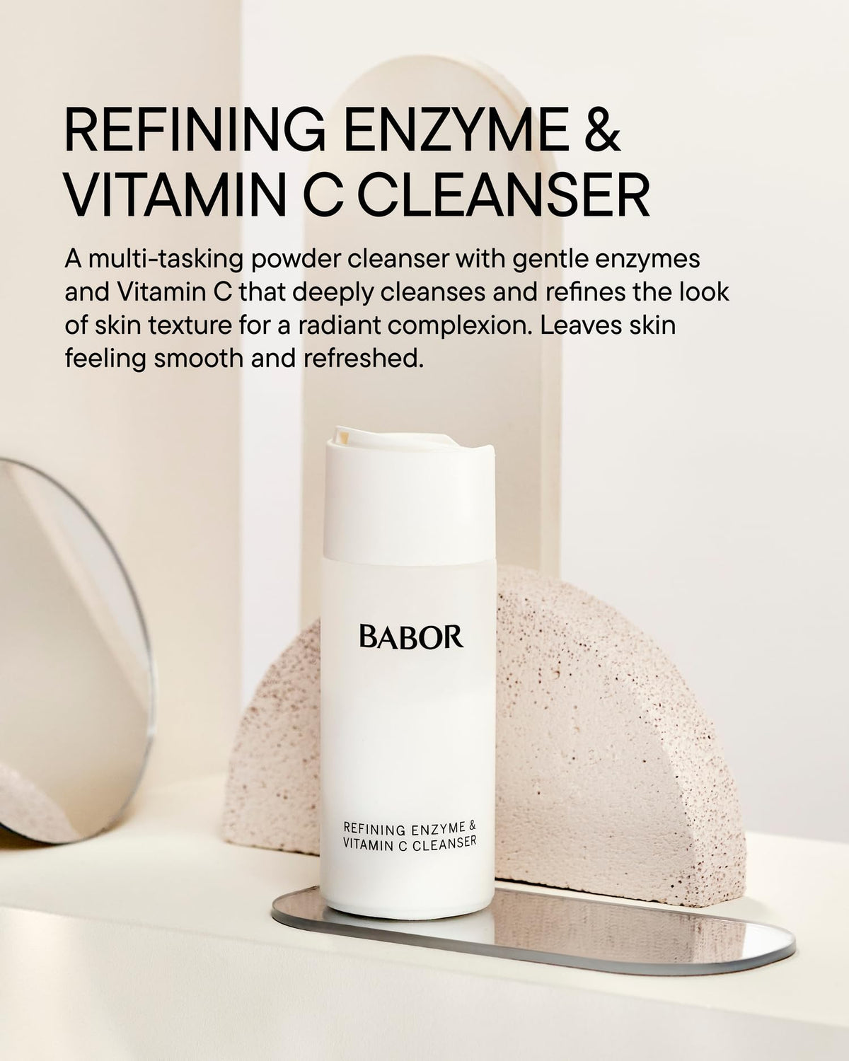 BABOR fine powder texture close-up revealing gentle exfoliation