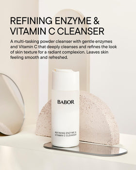 BABOR fine powder texture close-up revealing gentle exfoliation