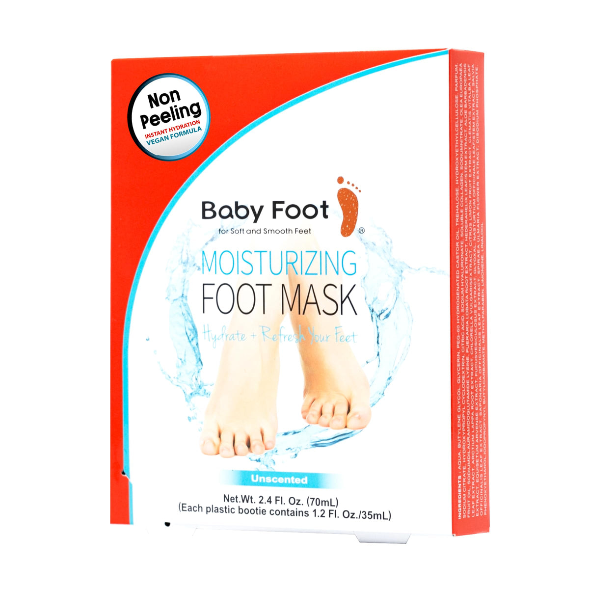 Baby Foot front packaging showing booties and benefits clearly