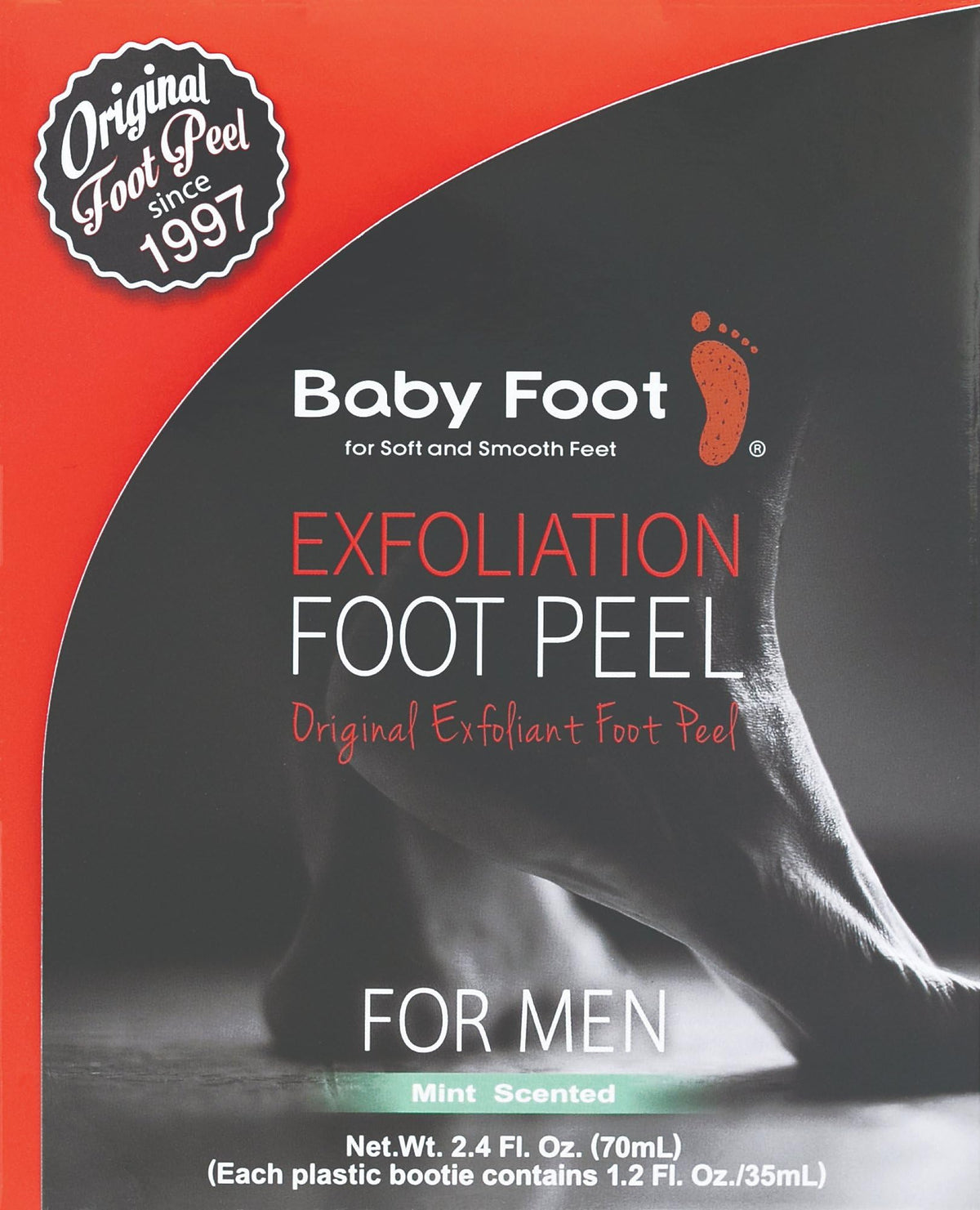 Baby Foot gel-filled booties close-up showing soothing gel benefit