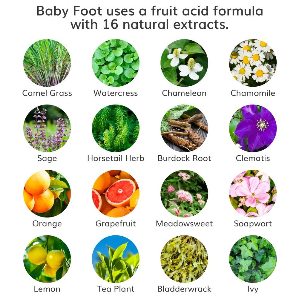 Baby Foot size label on booties highlighting fit to size 14 benefit