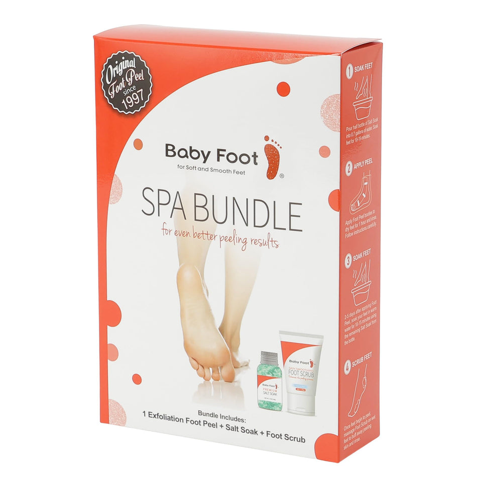 Baby Foot front packaging showing full bundle and citrus scent benefit