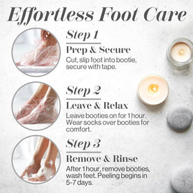 Baby Foot lifestyle spa bathroom setting showing relaxation and results