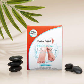 Baby Foot removed booties with hydrated feet showing soft results