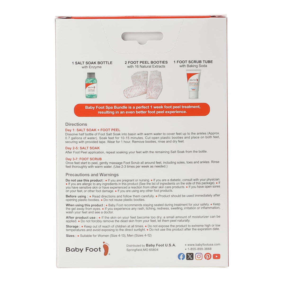 Baby Foot Premium Salt Soak pouch beside bowl showing faster peel benefit
