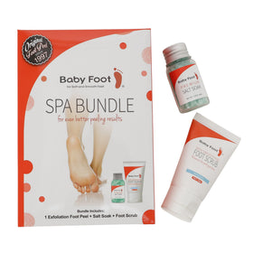 Baby Foot Smoothing Scrub tub close detail showing gentle buffing benefit