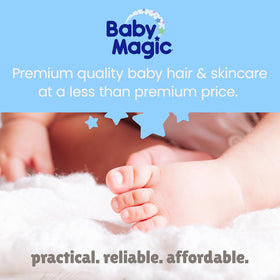 Baby Magic in a nursery scene conveying comforting scent and family-friendly use