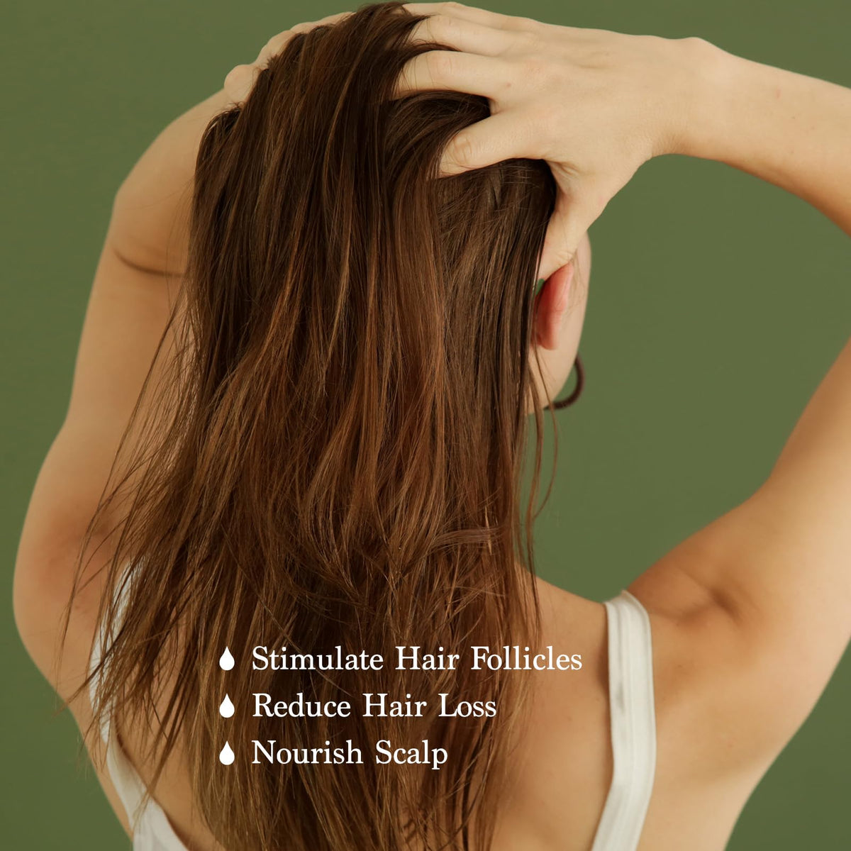 BabyFaceDiary applied during scalp massage to stimulate follicles