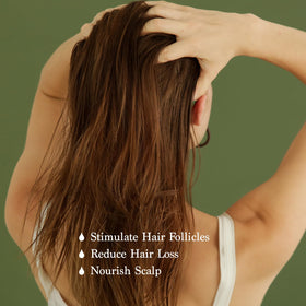 BabyFaceDiary applied during scalp massage to stimulate follicles