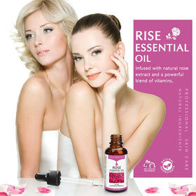 BabyFaceDiary rose face oil staged in bathroom routine for daily hydration