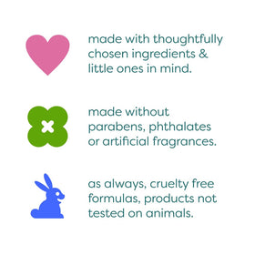 BabyGanics ingredients label highlighting aloe, arnica, calendula benefits