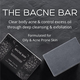 Bacne Bar close-up of pumice texture illustrating strong exfoliation
