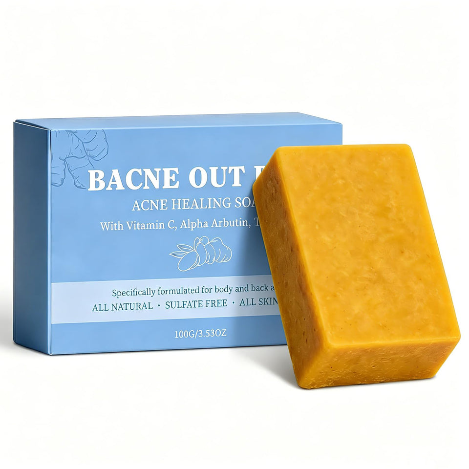 Generic Bacne Out Bar front packaging shows ingredients and benefits
