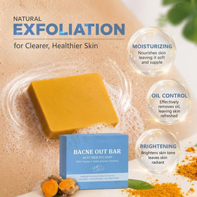 Generic Bacne Out Bar turmeric ingredient close-up highlighting natural brightening