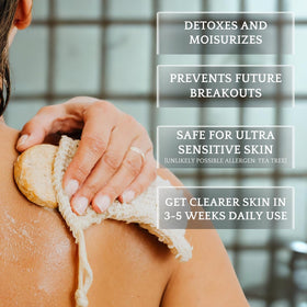 Bacne Bar with aloe and jojoba oil showing soothing and hydration benefit