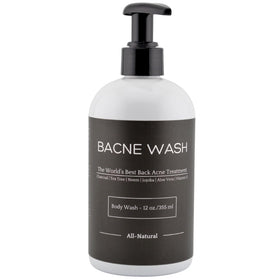 Bacne Bar front bottle showing cleanser and branding benefits