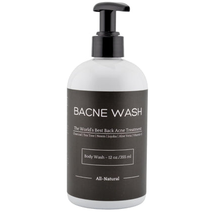 Bacne Bar front bottle showing cleanser and branding benefits
