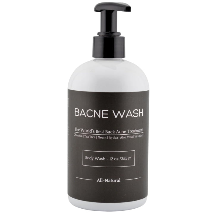 Bacne Bar front bottle showing cleanser and branding benefits