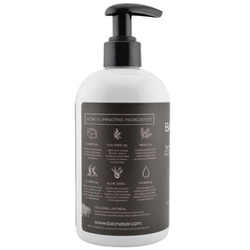 Bacne Bar bottle with recyclable symbol showing eco-friendly packaging benefit