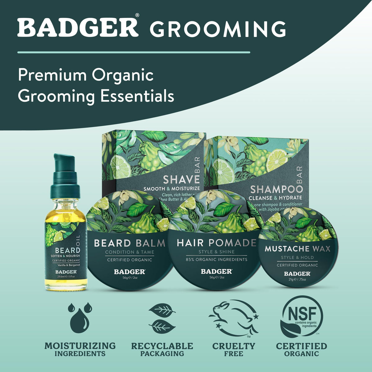 Hand applying Badger pomade demonstrating easy warm-and-distribute use