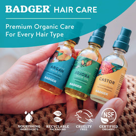 Argan and baobab ingredient display highlighting organic sourcing benefit