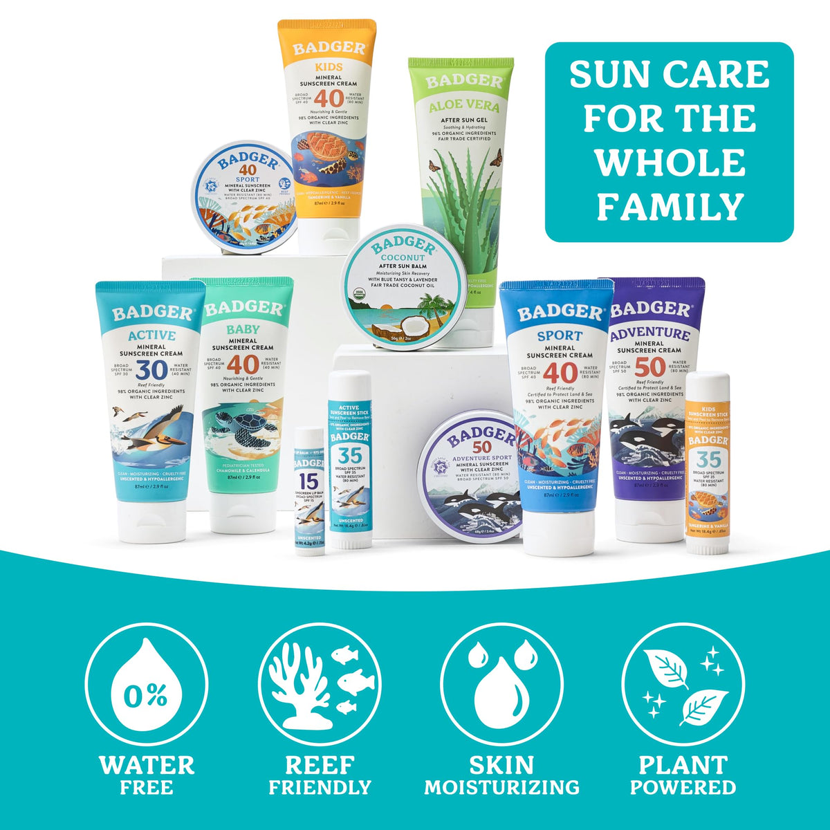 Applying Badger AfterSun Balm to hand to soothe and hydrate skin
