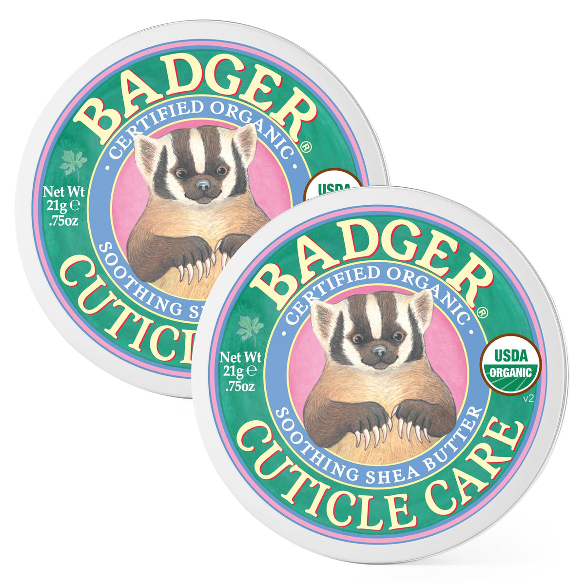 Badger front tin showing product branding and compact design benefit