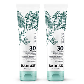 Badger front packaging showing SPF 30 and matte finish benefit