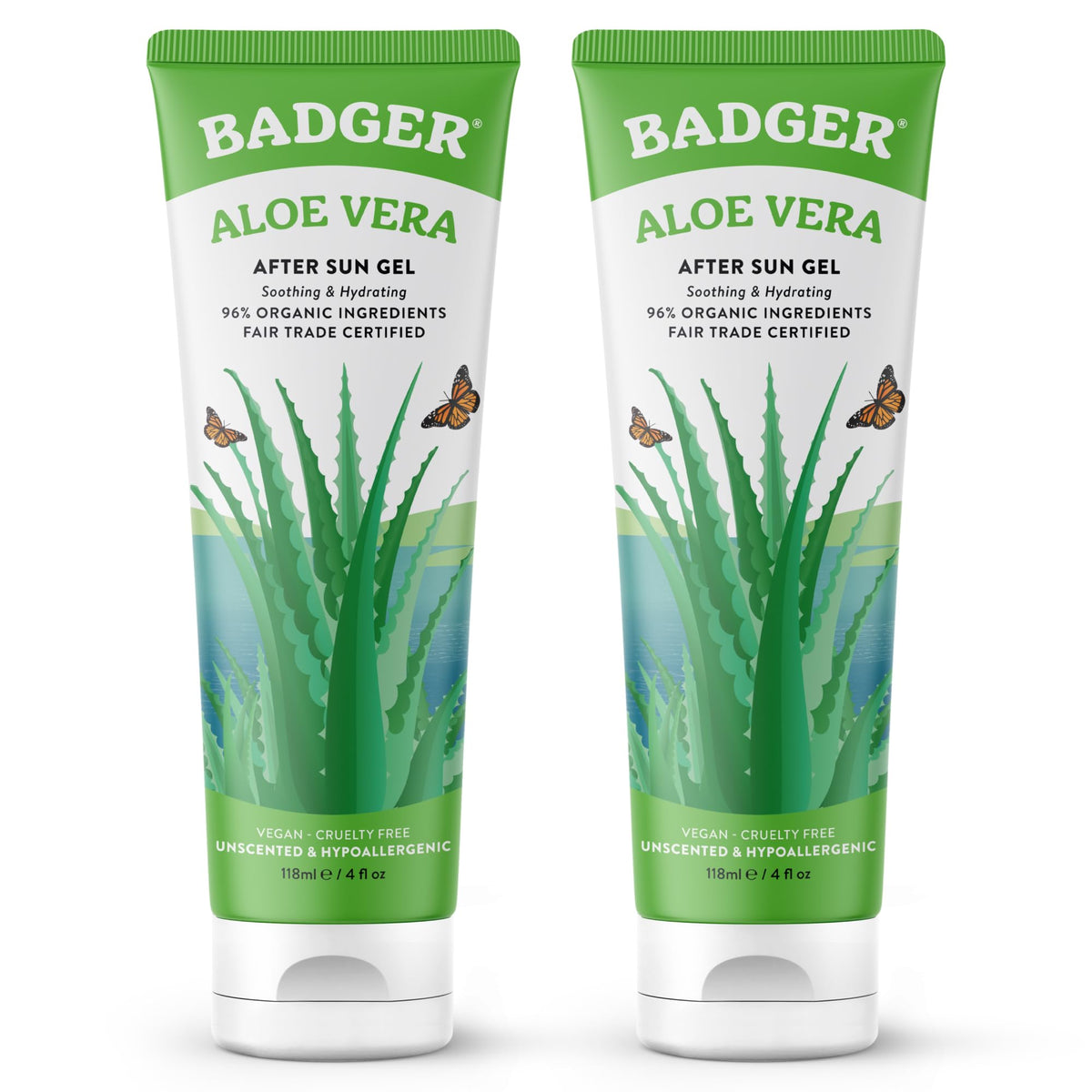 Badger front packaging showing 4 fl oz tube and clean branding for easy identification