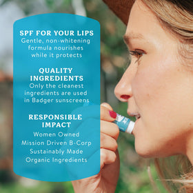 Badger lip balm in hand demonstrating compact pocket-sized convenience