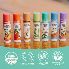 Badger label showing ingredients and certifications proving organic, cruelty-free benefit