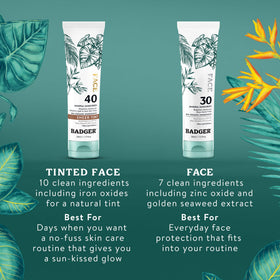 Badger applied outdoors on model showing everyday sun protection benefit