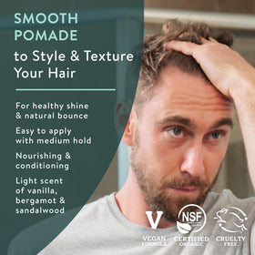 Badger open tin showing creamy pomade texture for easy styling