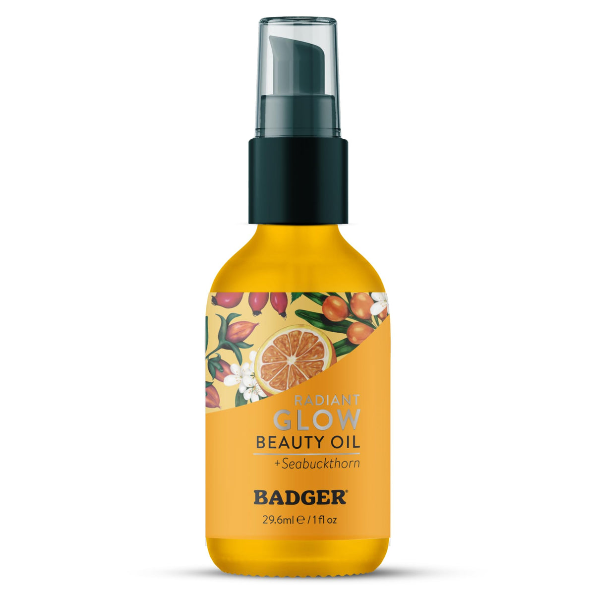 Badger face oil front packaging showing bottle and label for recognition and trust