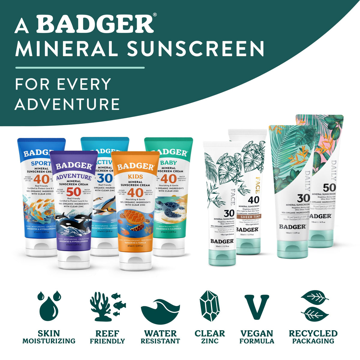 Badger tube held in hand to show size and travel-friendly benefit